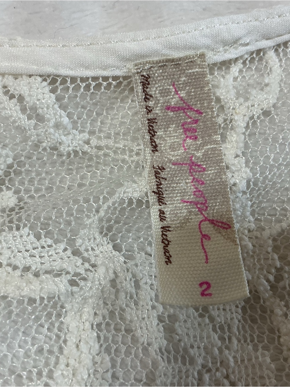 Free People Hi-Low White Lace Dress Boho Cover-Up Festival Fairycore Ethereal 2 - Picture 3 of 9